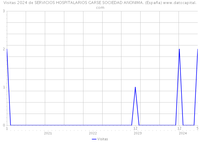 Visitas 2024 de SERVICIOS HOSPITALARIOS GARSE SOCIEDAD ANONIMA. (España) 