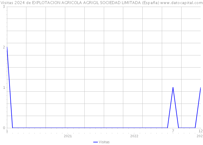 Visitas 2024 de EXPLOTACION AGRICOLA AGRIGIL SOCIEDAD LIMITADA (España) 