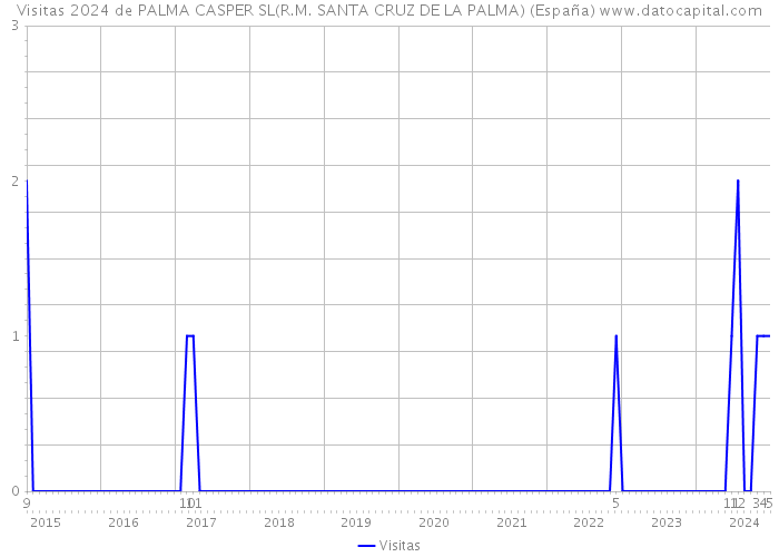 Visitas 2024 de PALMA CASPER SL(R.M. SANTA CRUZ DE LA PALMA) (España) 