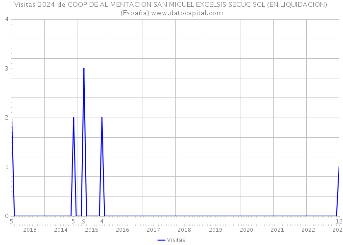 Visitas 2024 de COOP DE ALIMENTACION SAN MIGUEL EXCELSIS SECUC SCL (EN LIQUIDACION) (España) 