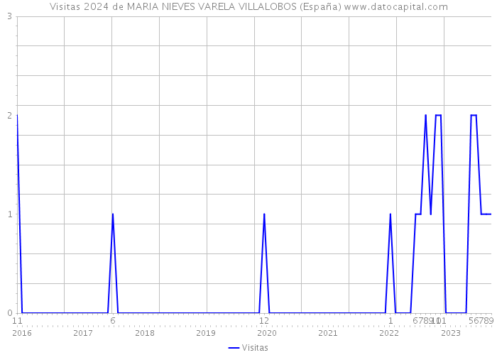 Visitas 2024 de MARIA NIEVES VARELA VILLALOBOS (España) 