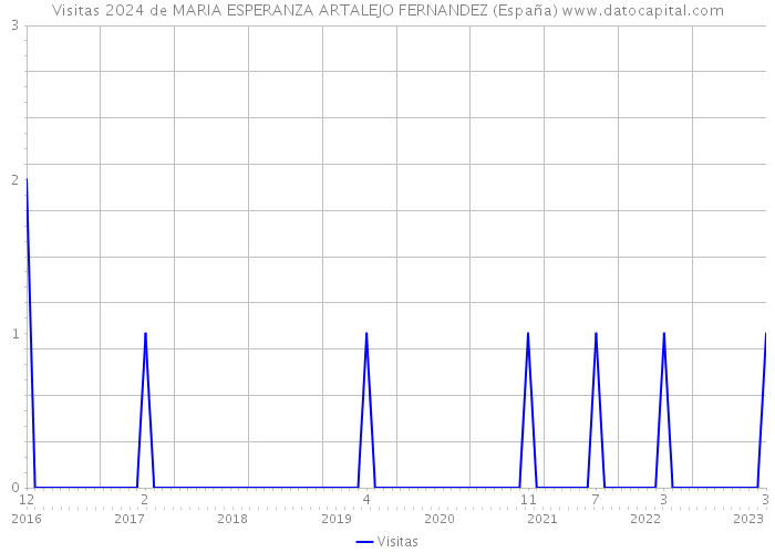 Visitas 2024 de MARIA ESPERANZA ARTALEJO FERNANDEZ (España) 