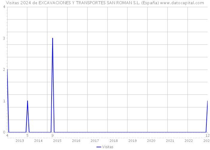 Visitas 2024 de EXCAVACIONES Y TRANSPORTES SAN ROMAN S.L. (España) 