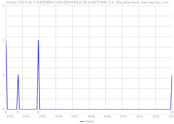 Visitas 2024 de CONFEDERACION ESPANOLA DE AUDITORES S.A. (España) 