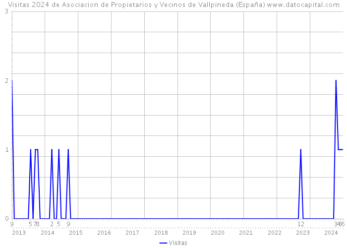 Visitas 2024 de Asociacion de Propietarios y Vecinos de Vallpineda (España) 