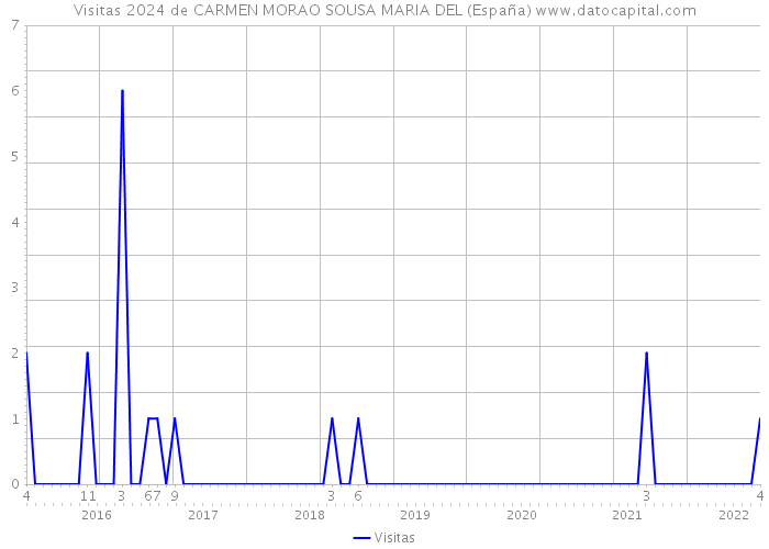 Visitas 2024 de CARMEN MORAO SOUSA MARIA DEL (España) 