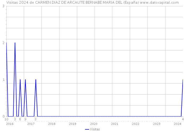 Visitas 2024 de CARMEN DIAZ DE ARCAUTE BERNABE MARIA DEL (España) 