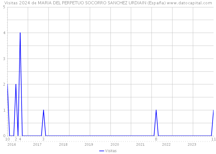 Visitas 2024 de MARIA DEL PERPETUO SOCORRO SANCHEZ URDIAIN (España) 