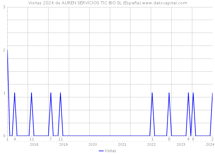 Visitas 2024 de AUREN SERVICIOS TIC BIO SL (España) 