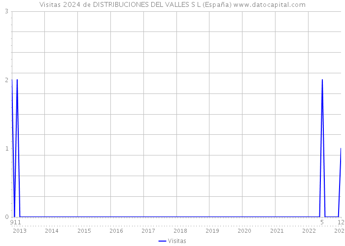 Visitas 2024 de DISTRIBUCIONES DEL VALLES S L (España) 