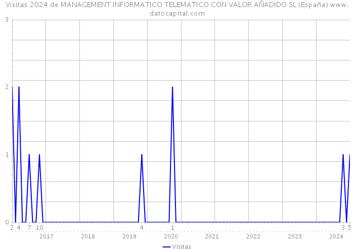Visitas 2024 de MANAGEMENT INFORMATICO TELEMATICO CON VALOR AÑADIDO SL (España) 