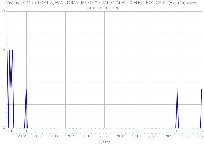 Visitas 2024 de MONTAJES AUTOMATISMOS Y MANTENIMIENTO ELECTRONICA SL (España) 