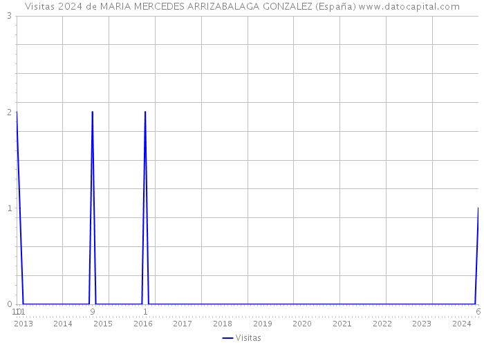 Visitas 2024 de MARIA MERCEDES ARRIZABALAGA GONZALEZ (España) 