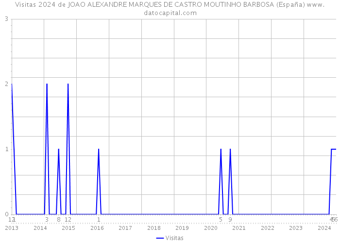 Visitas 2024 de JOAO ALEXANDRE MARQUES DE CASTRO MOUTINHO BARBOSA (España) 
