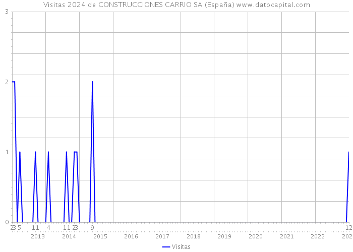 Visitas 2024 de CONSTRUCCIONES CARRIO SA (España) 