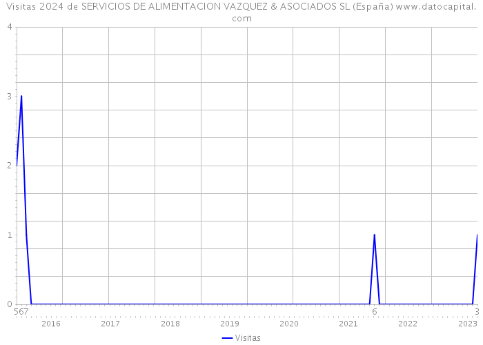 Visitas 2024 de SERVICIOS DE ALIMENTACION VAZQUEZ & ASOCIADOS SL (España) 