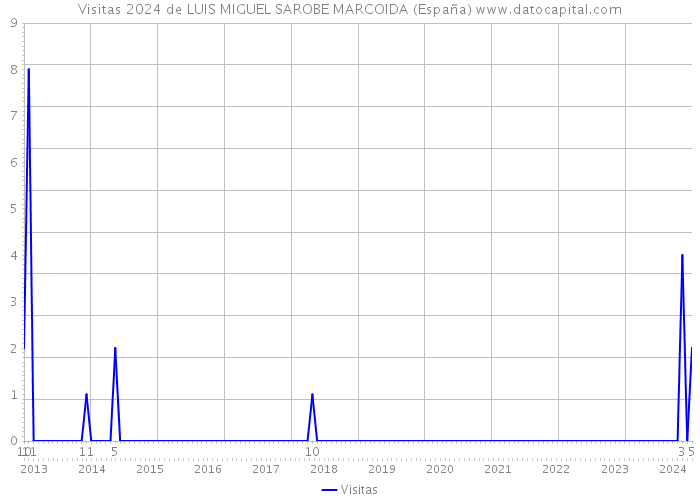Visitas 2024 de LUIS MIGUEL SAROBE MARCOIDA (España) 