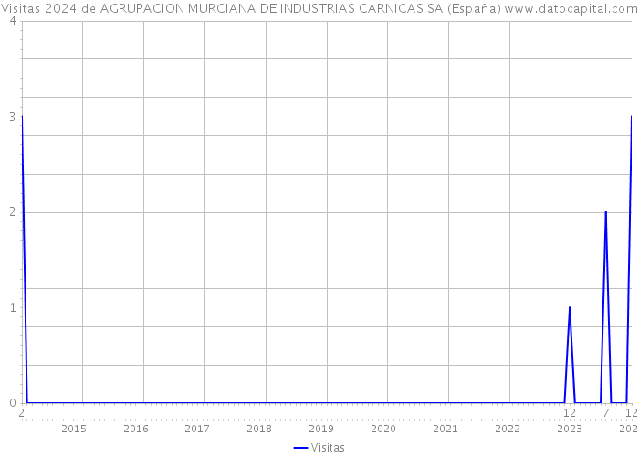 Visitas 2024 de AGRUPACION MURCIANA DE INDUSTRIAS CARNICAS SA (España) 
