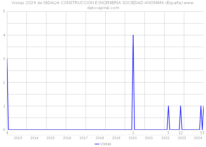 Visitas 2024 de NIDALIA CONSTRUCCION E INGENIERIA SOCIEDAD ANONIMA (España) 