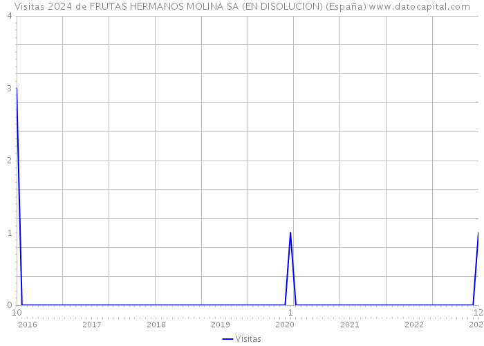 Visitas 2024 de FRUTAS HERMANOS MOLINA SA (EN DISOLUCION) (España) 