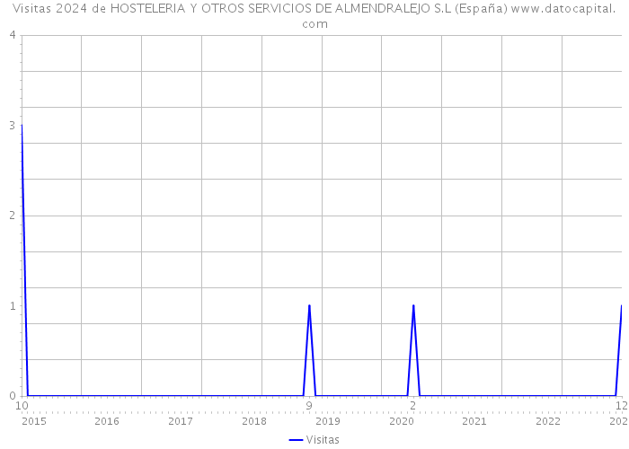Visitas 2024 de HOSTELERIA Y OTROS SERVICIOS DE ALMENDRALEJO S.L (España) 