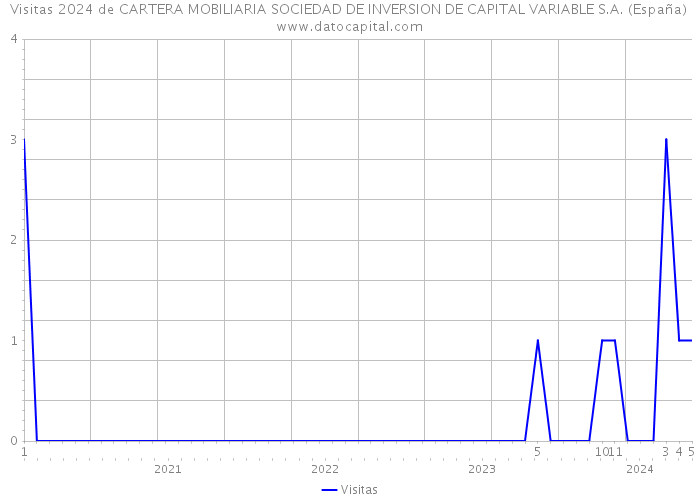 Visitas 2024 de CARTERA MOBILIARIA SOCIEDAD DE INVERSION DE CAPITAL VARIABLE S.A. (España) 