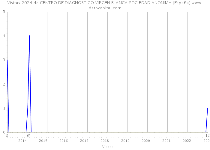 Visitas 2024 de CENTRO DE DIAGNOSTICO VIRGEN BLANCA SOCIEDAD ANONIMA (España) 
