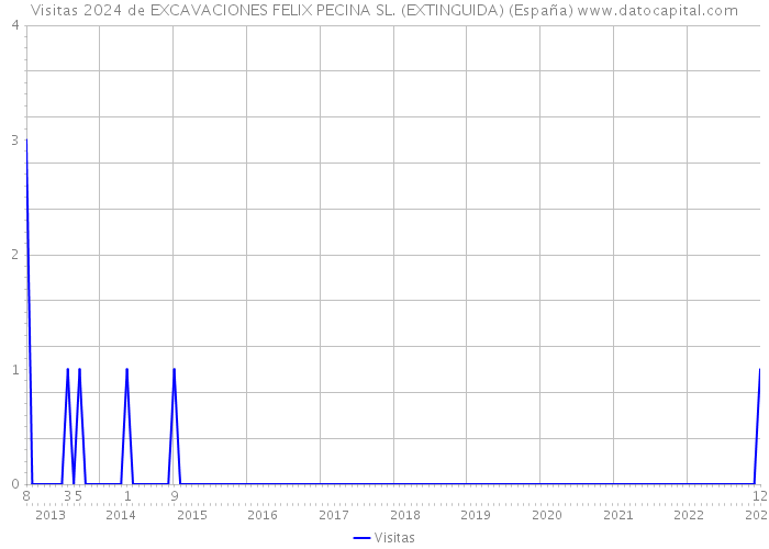 Visitas 2024 de EXCAVACIONES FELIX PECINA SL. (EXTINGUIDA) (España) 