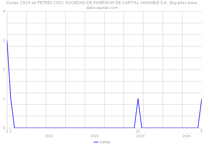 Visitas 2024 de PETRES 2002 SOCIEDAD DE INVERSION DE CAPITAL VARIABLE S.A. (España) 