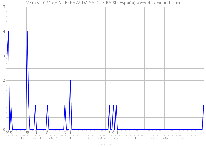 Visitas 2024 de A TERRAZA DA SALGUEIRA SL (España) 