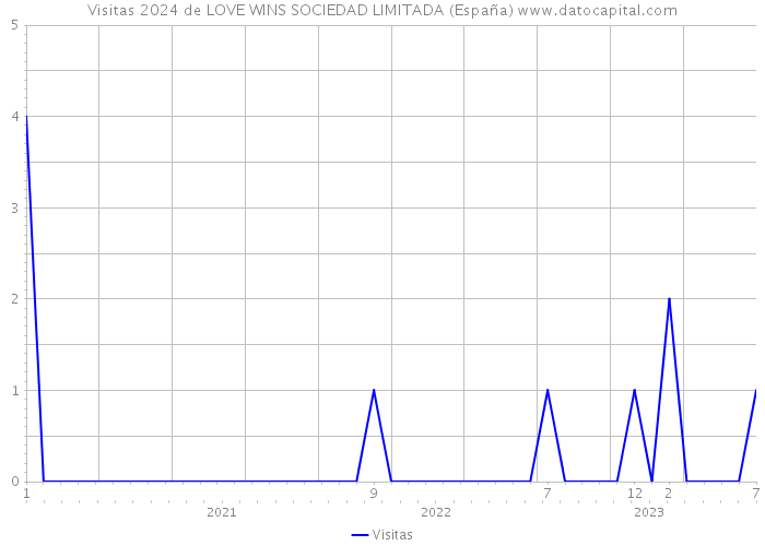 Visitas 2024 de LOVE WINS SOCIEDAD LIMITADA (España) 