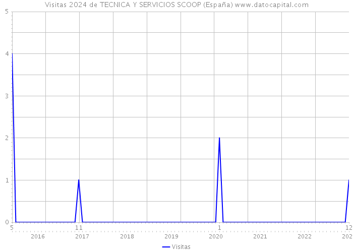 Visitas 2024 de TECNICA Y SERVICIOS SCOOP (España) 