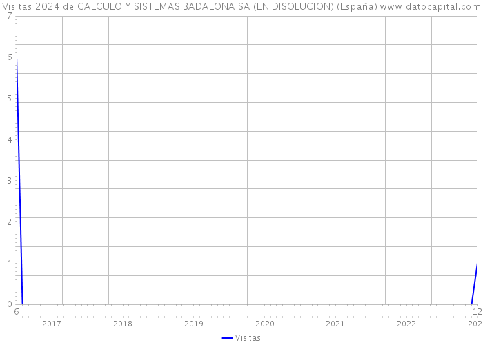 Visitas 2024 de CALCULO Y SISTEMAS BADALONA SA (EN DISOLUCION) (España) 