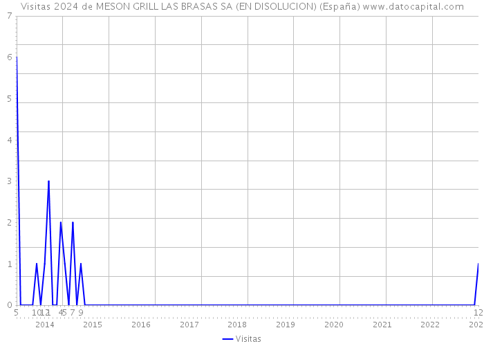 Visitas 2024 de MESON GRILL LAS BRASAS SA (EN DISOLUCION) (España) 